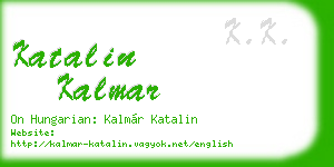 katalin kalmar business card
