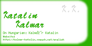 katalin kalmar business card